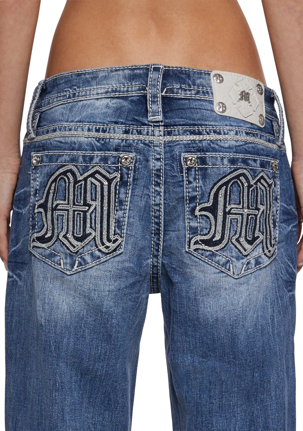30″ Mid Rise Slim Wide Jeans