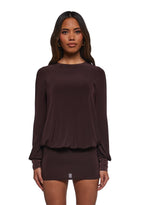 Class Clique Long Sleeve Dress – Brown