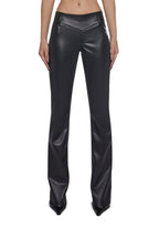 Vegan Leather Low Rise Pants