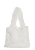 Star Dream Faux Fur Shoulder Bag – White