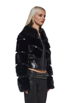 Star Power Faux Fur Jacket