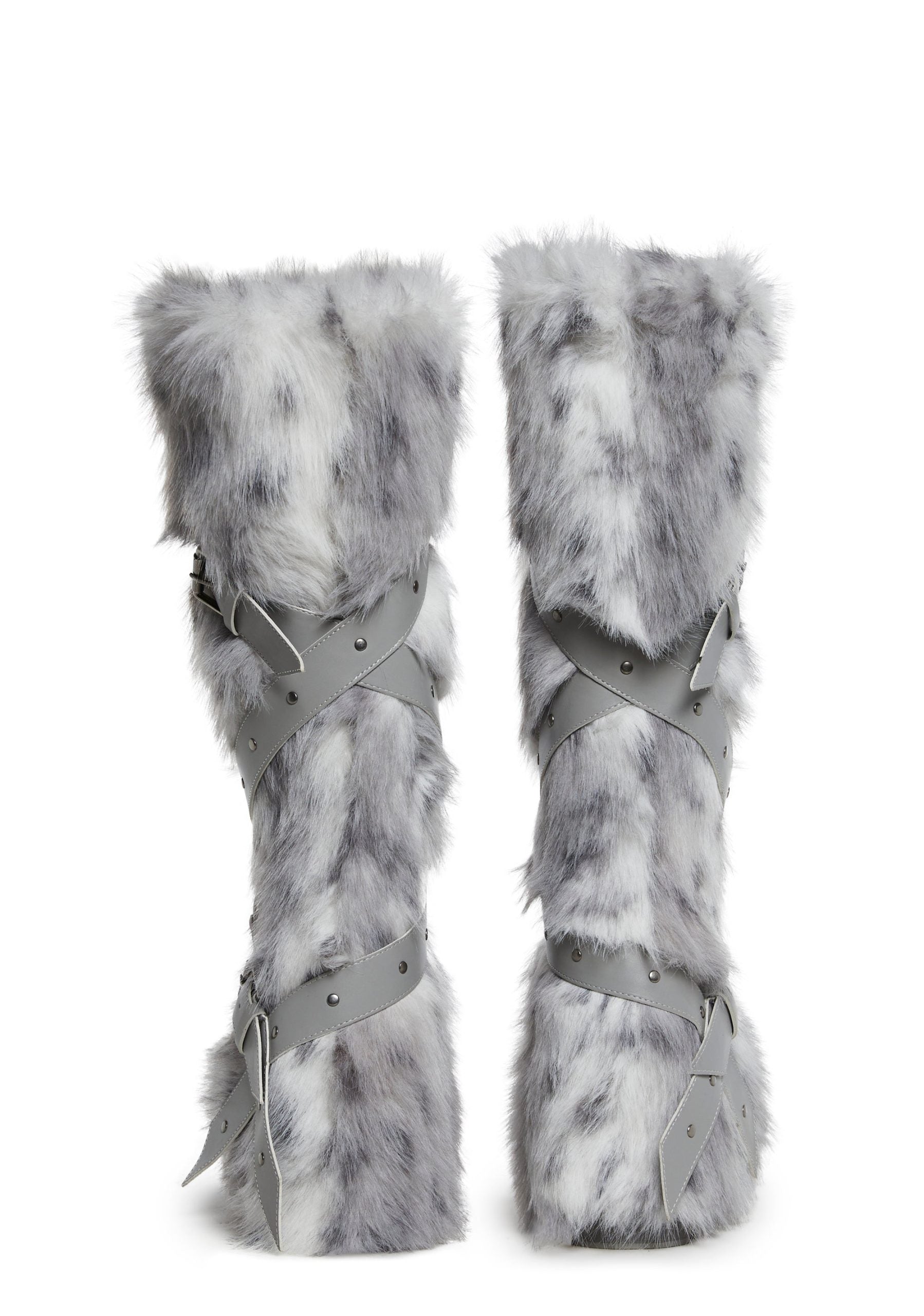 Wild Instincts Faux Fur Boots – White