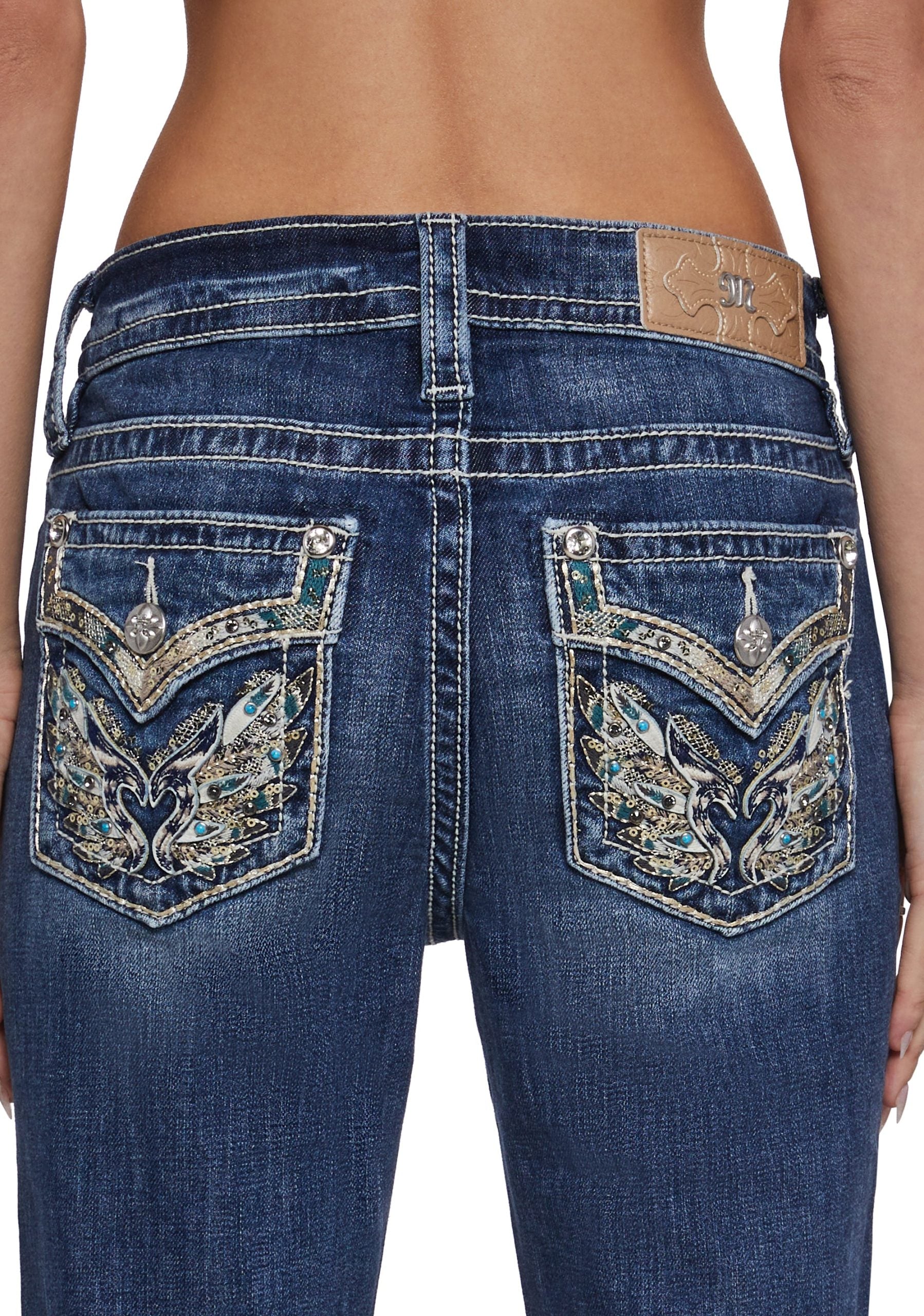 30″ Mid Rise Denim Boot Jeans