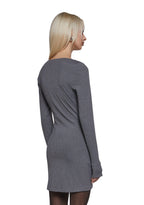 Hearts Linked Henley Dress – Gray
