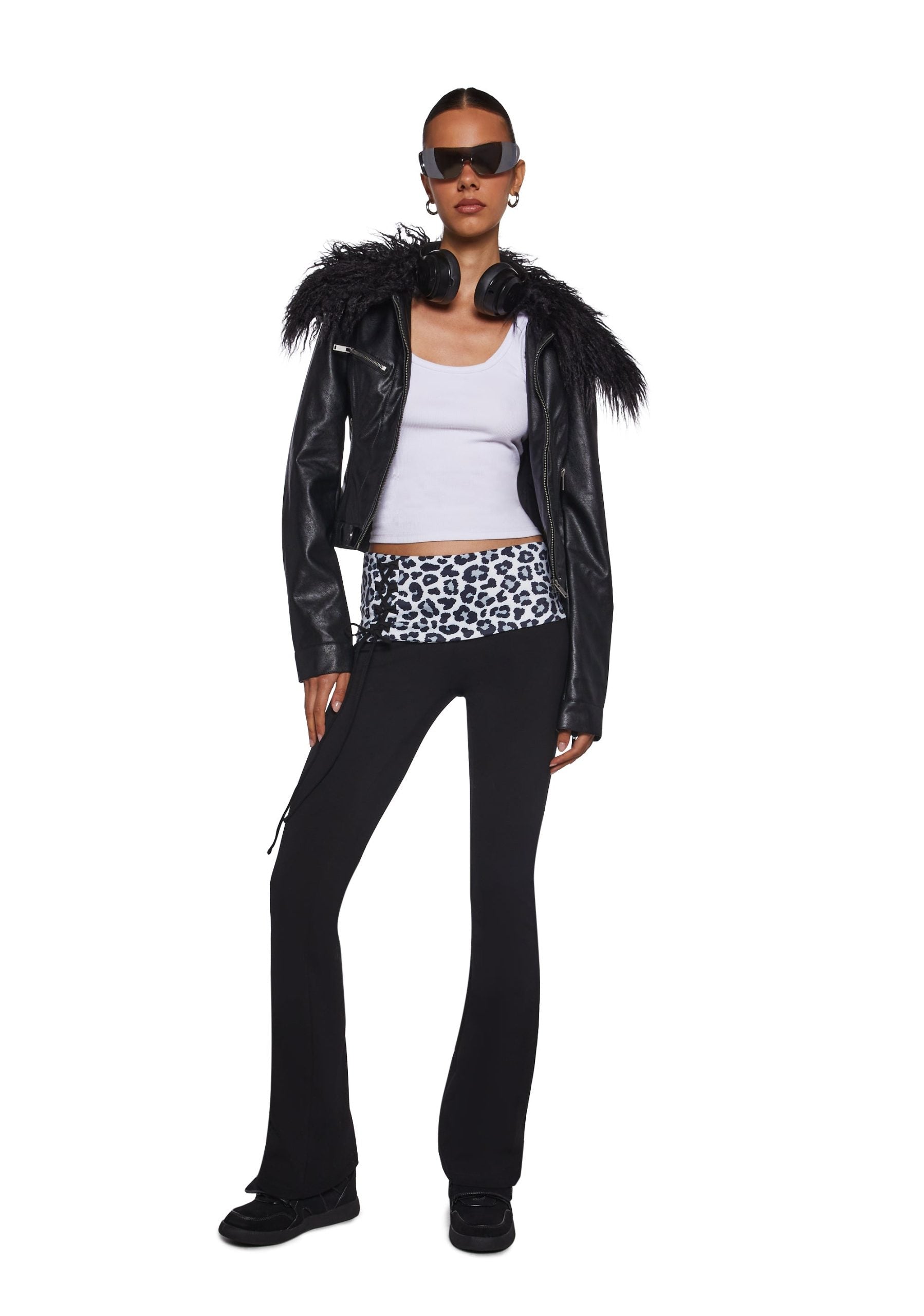 Hot Crush Knit Pants – Black