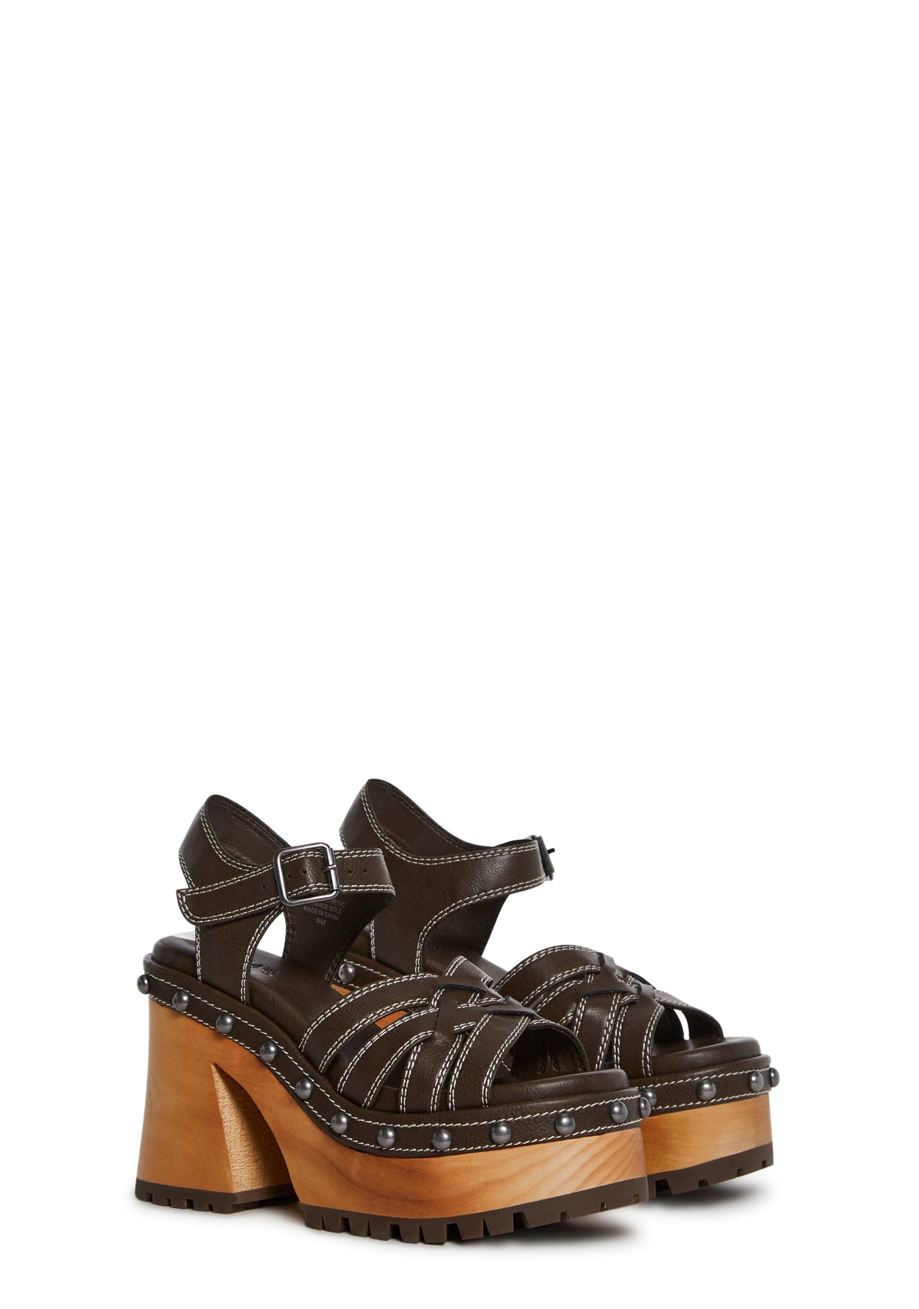 Crush Promises Platform Sandals – Brown
