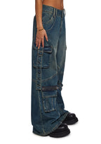 Digital Attraction Cargo Pants – Blue
