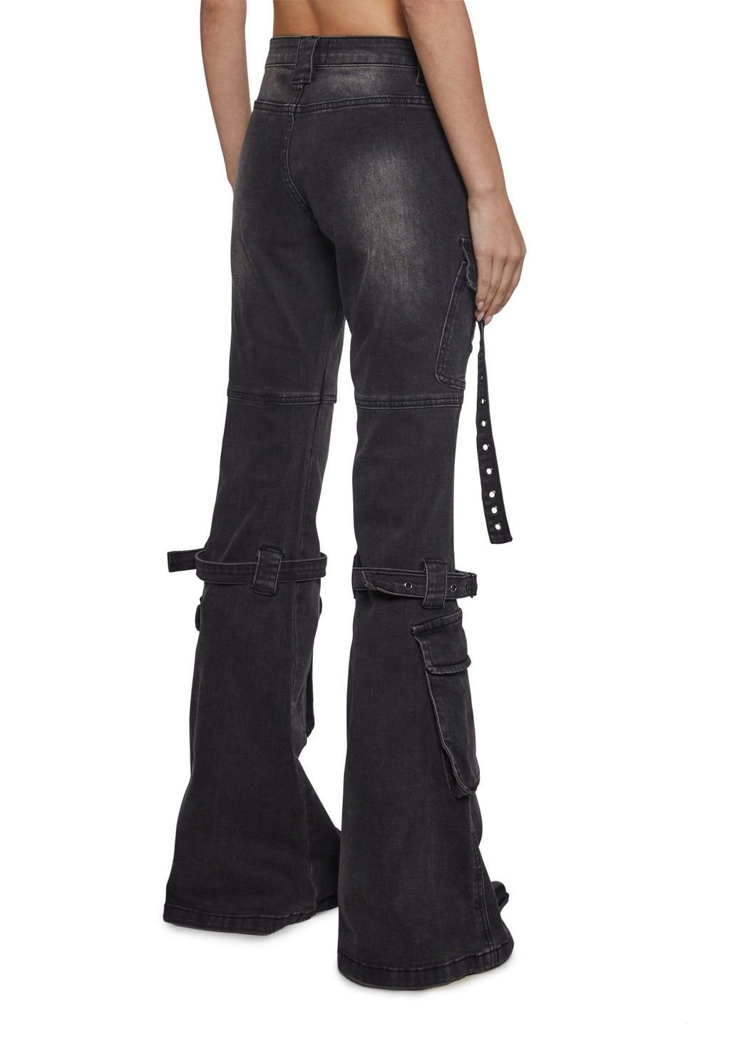 Level Up Cargo Fitted Jeans – Black