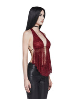 Cryptic Flirt Lace Top – Red
