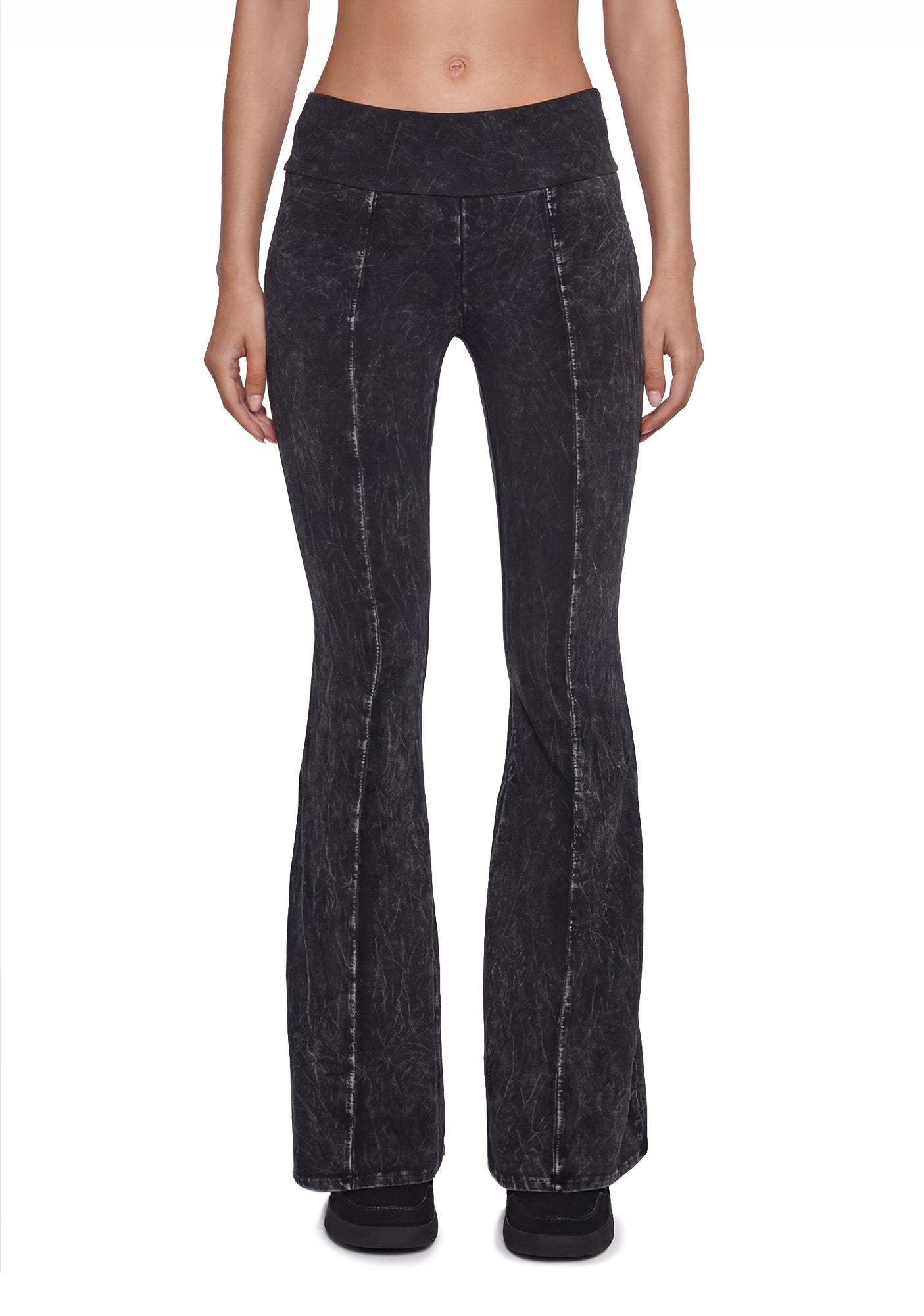 Synth Ideology Flared Pants – Black
