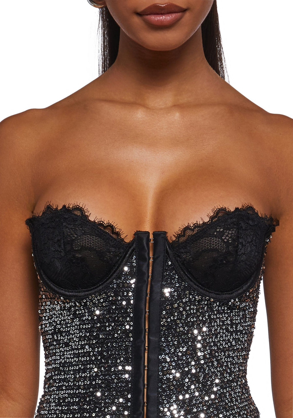 Captivating Gazes Slip Dress – Sequin