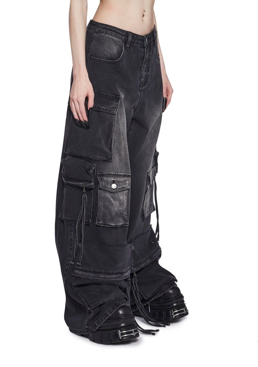 Wicked Persuasion Cargo Jeans – Black