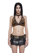 Brazen Tactics Chain Harness Choker – Black
