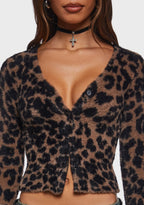 Luscious 90s Fuzzy Cardigan