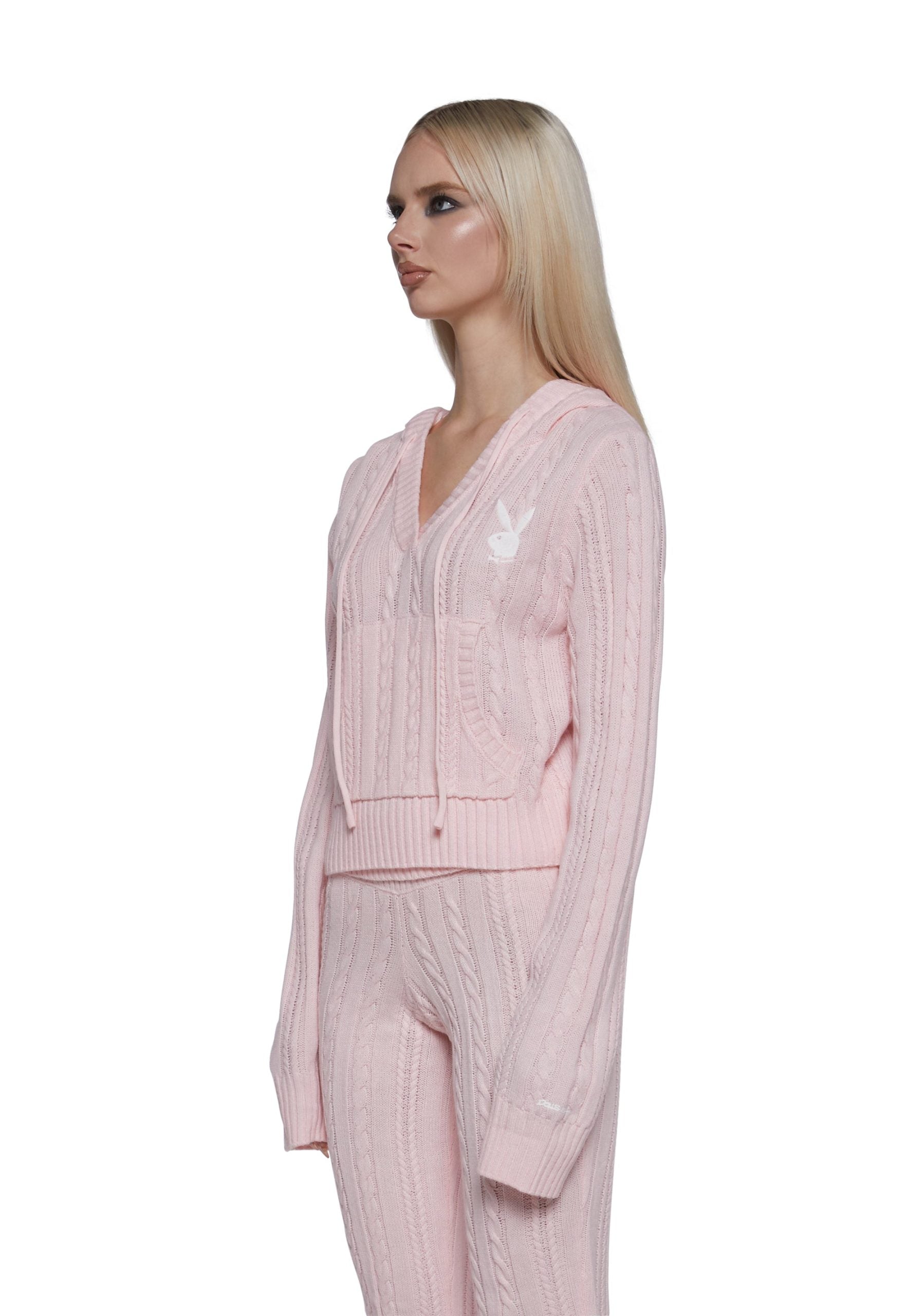 Cable Knit Pullover Hoodie