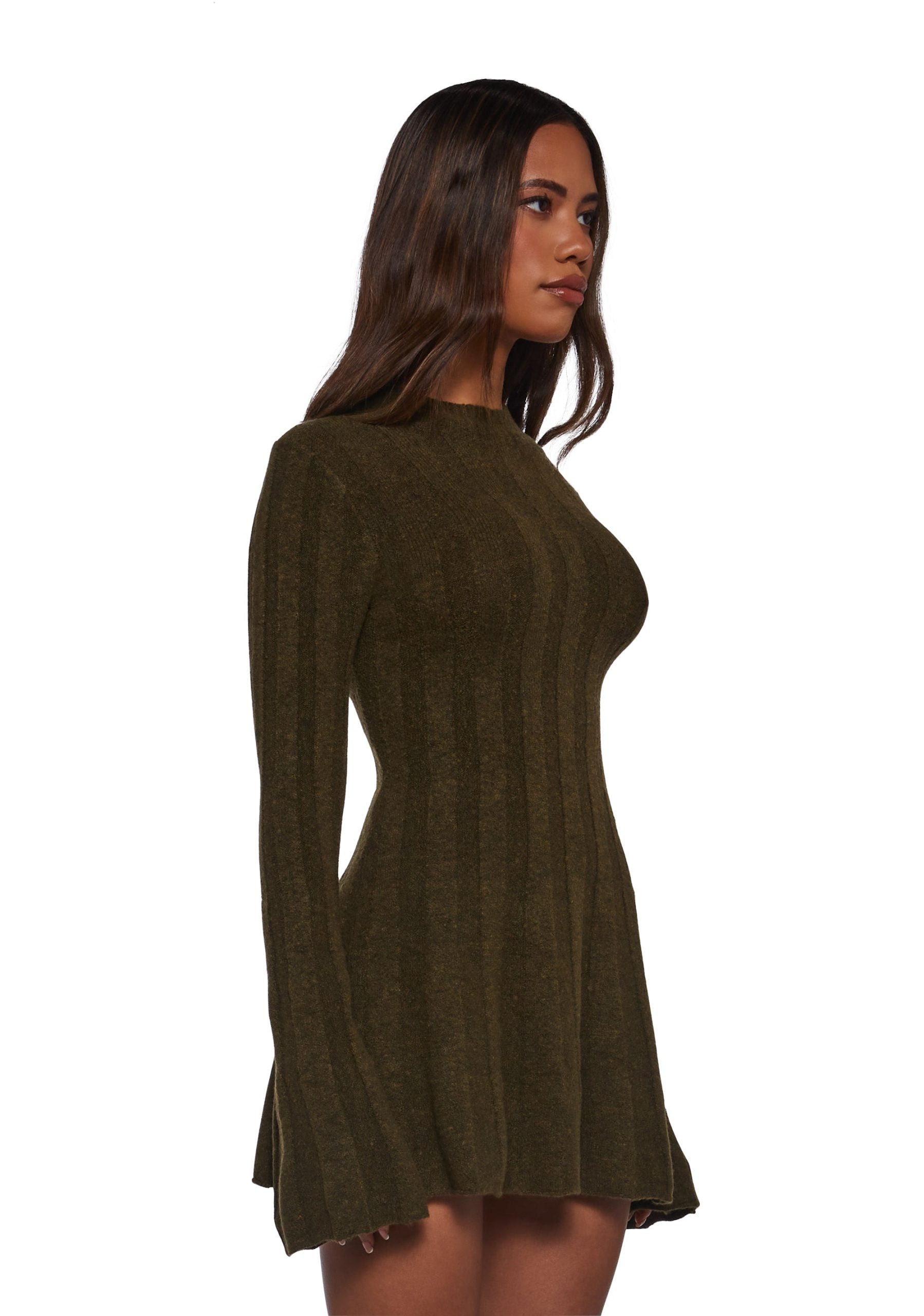 Cafe Reverie Mini Dress – Green