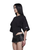 Team Player Corset T-Shirt – Black