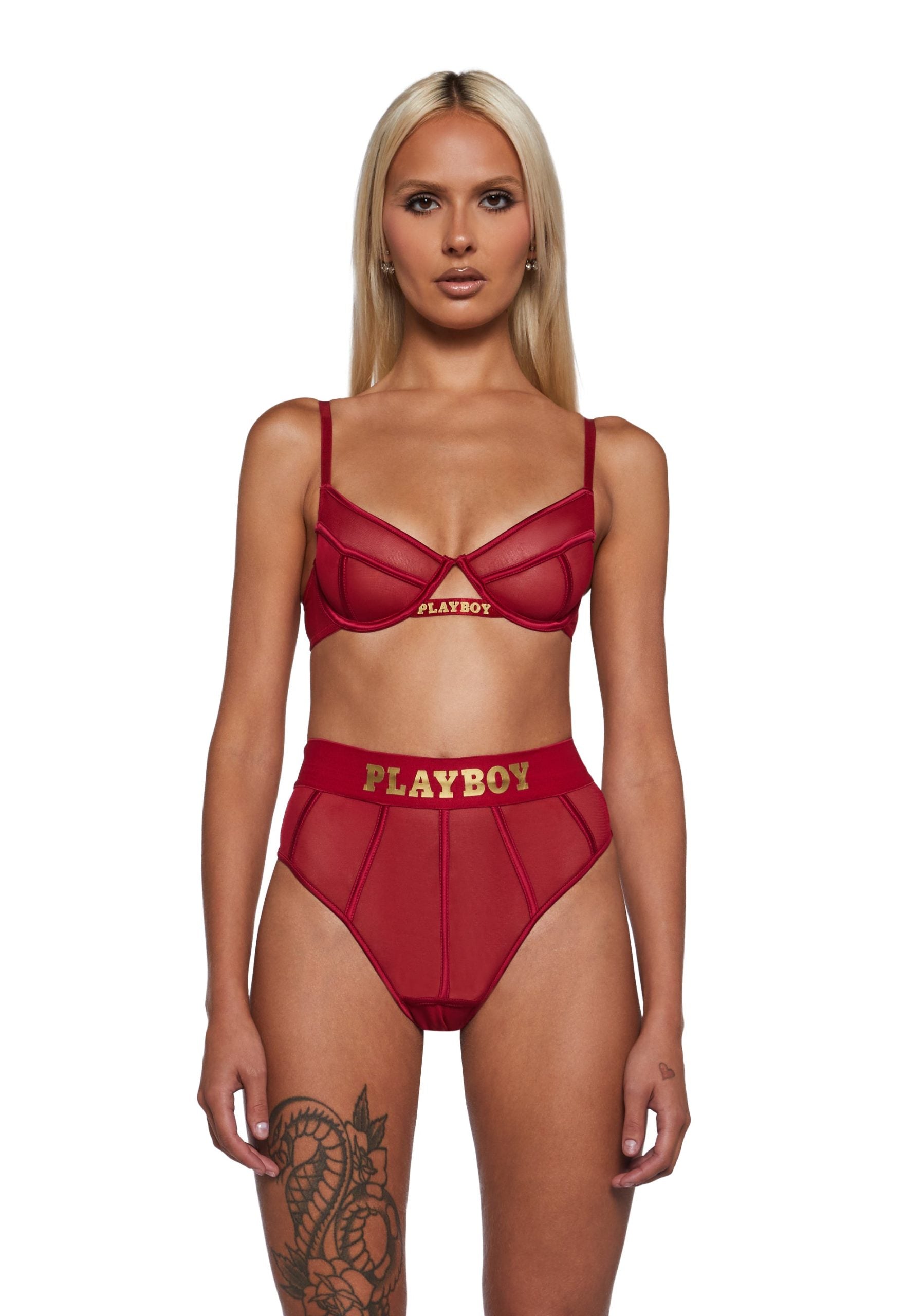 Playboy Cage 2-Piece Set – Red