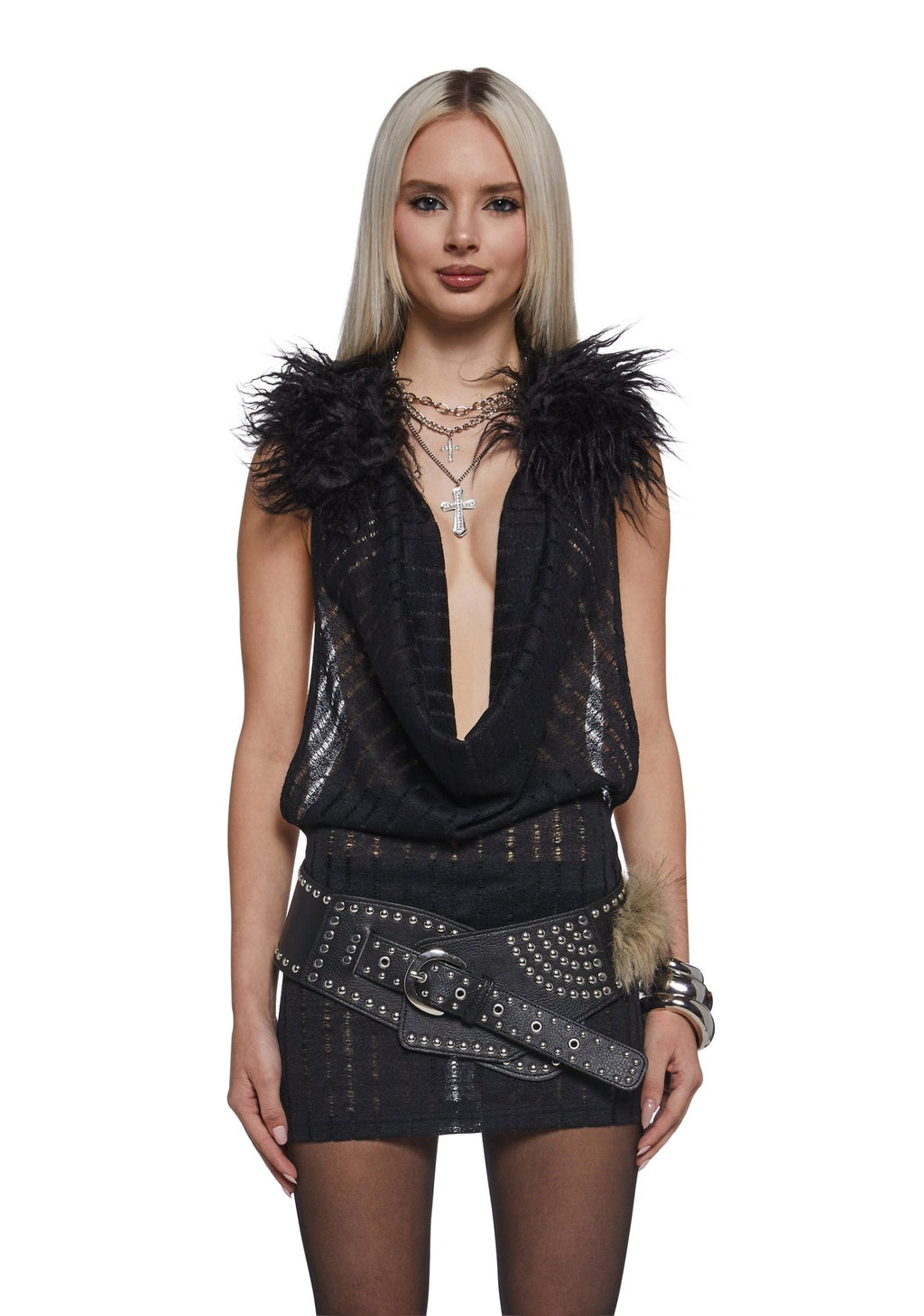 Cheri Halter Dress – Black