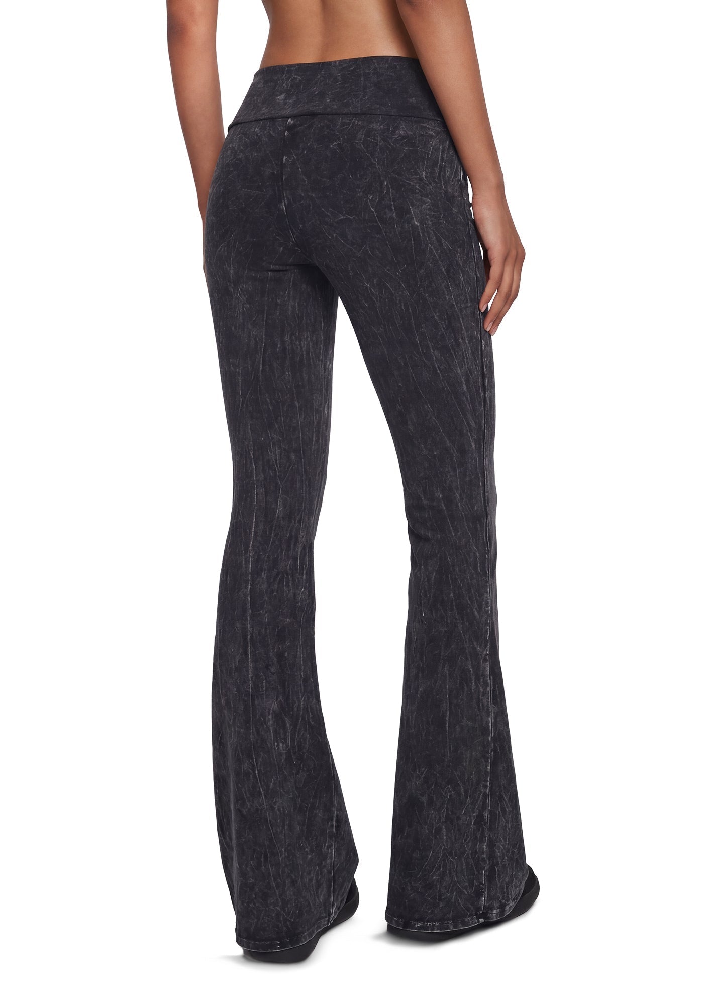 Synth Ideology Flared Pants – Black