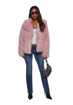 Melora Faux Fur Coat – Pink