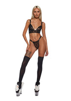 Playboy Bunny Charm Bralette Set – Black