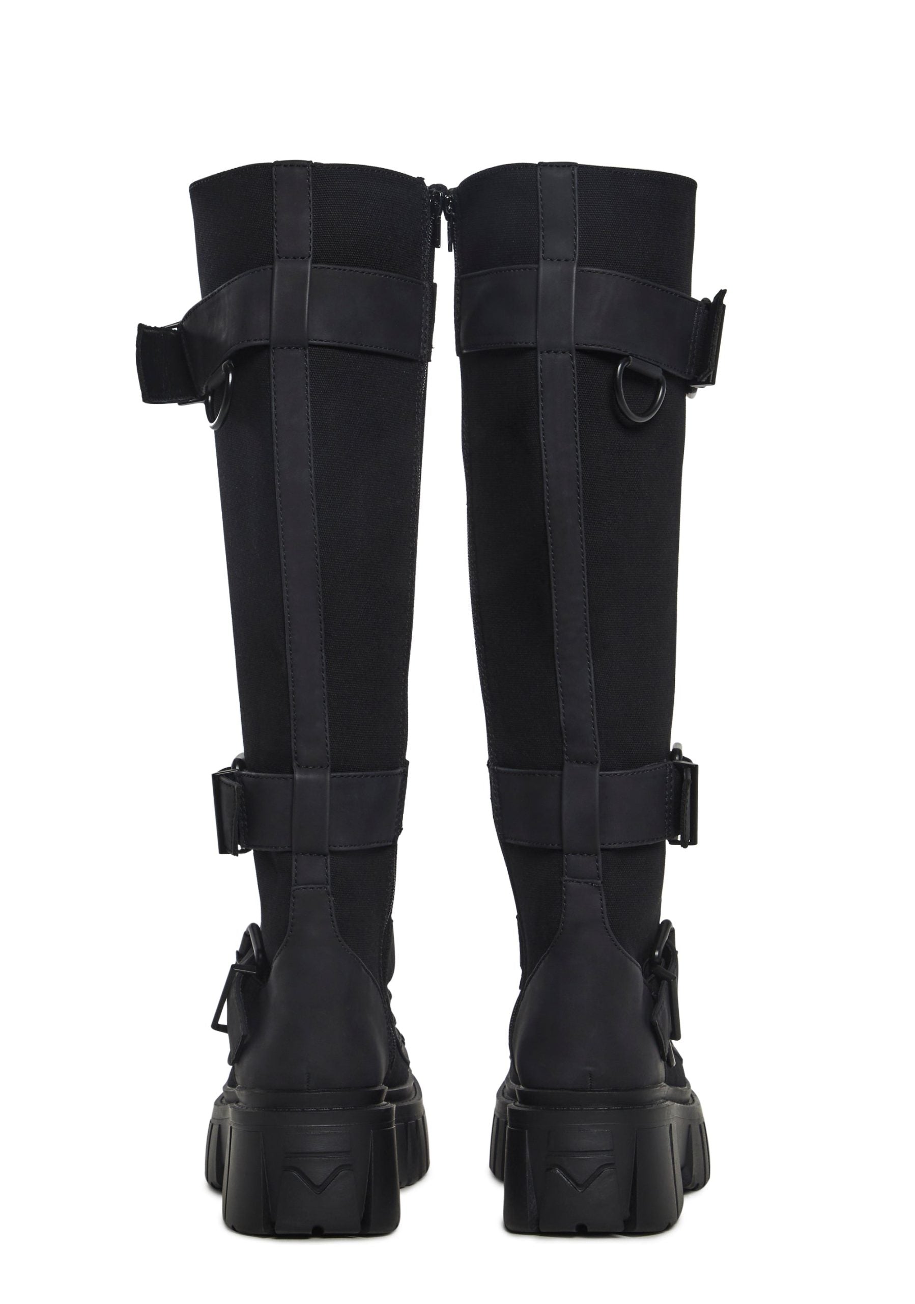 Low Traitor Knee High Boots – Black