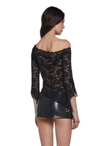 Gothic Glam Off-Shoulder Lace Top