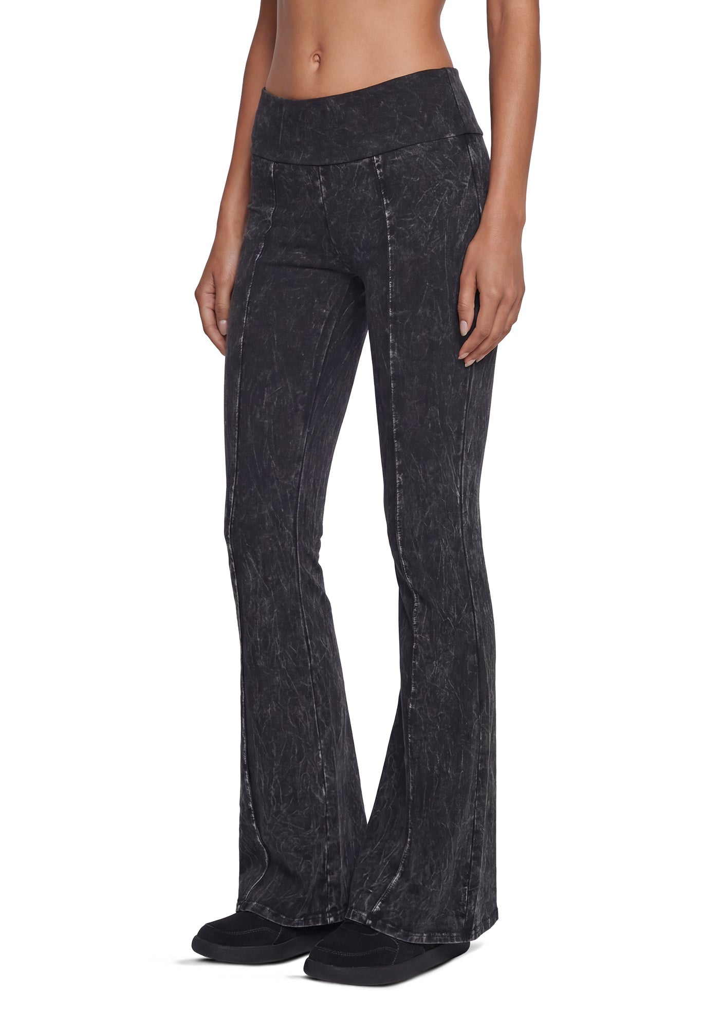 Synth Ideology Flared Pants – Black