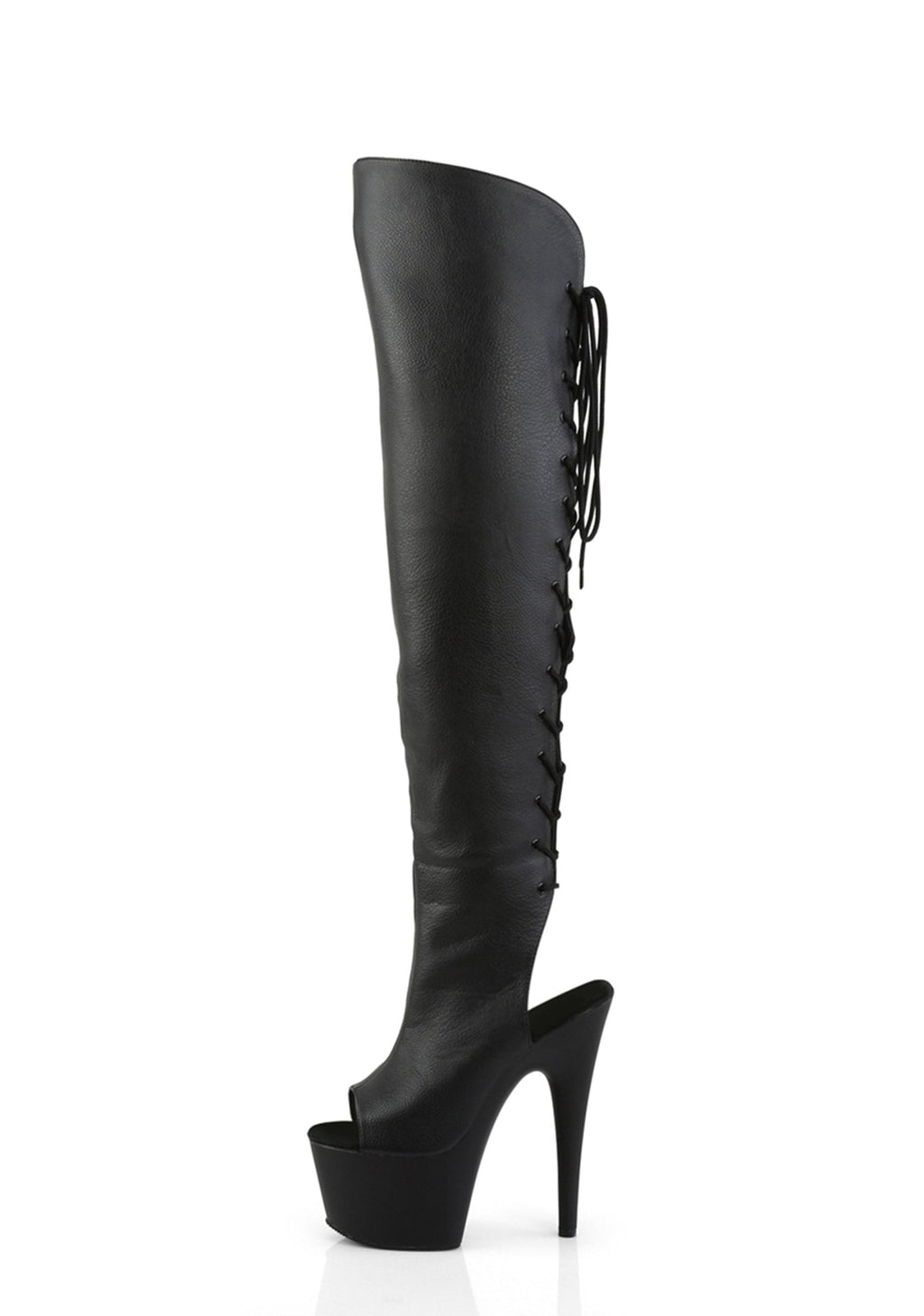 Adore-3019 Platform Over-The-Knee Boots-Black PU