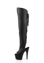 Adore-3019 Platform Over-The-Knee Boots-Black PU