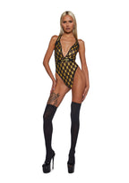 Playboy Foiled Bunny Teddy – Black/Gold