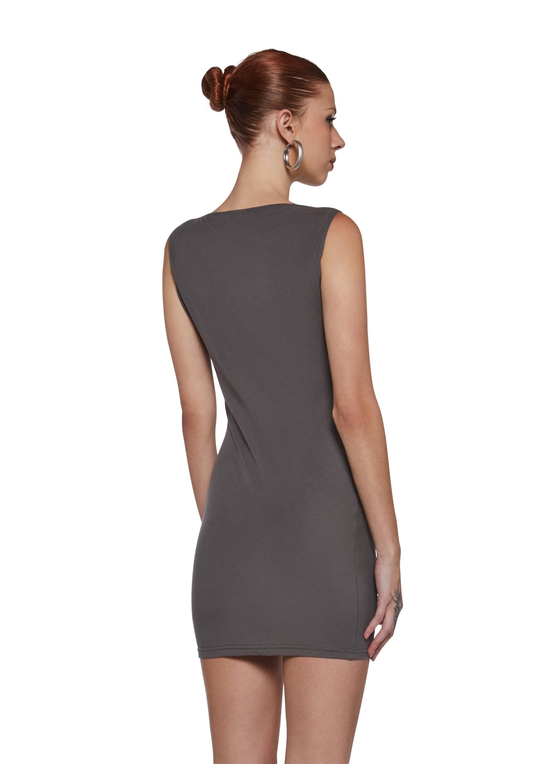 Chic Angles Mini Dress – Gray