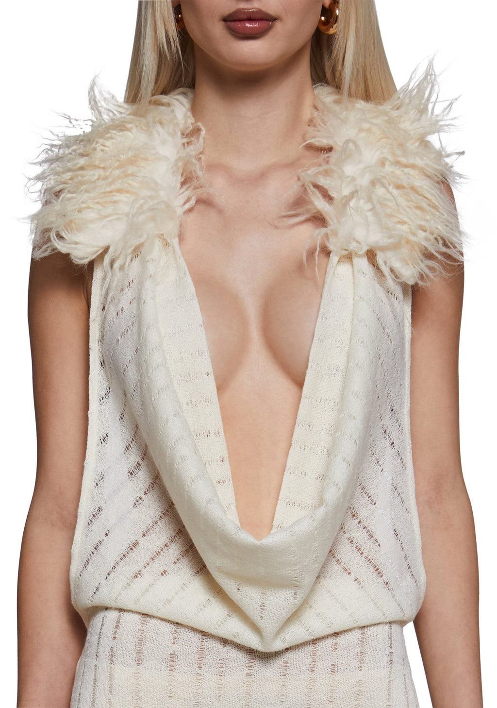Cheri Halter Dress – Off White