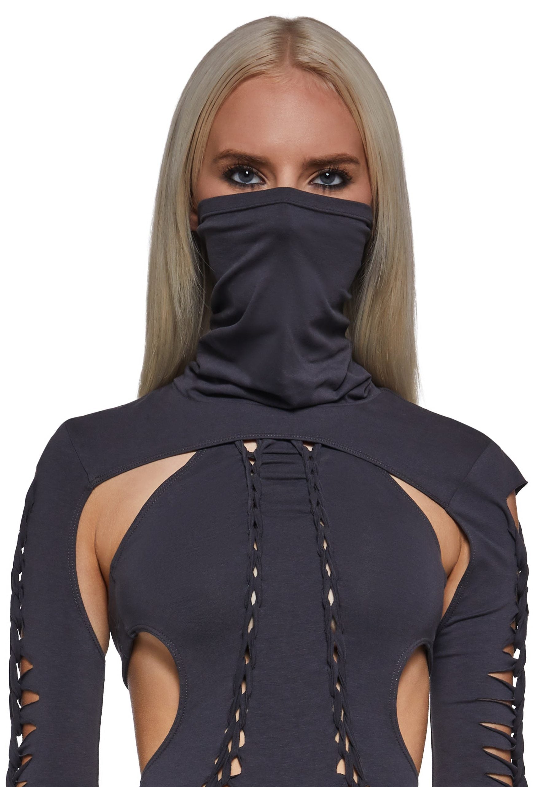 Outro Shredded Romper With Shrug