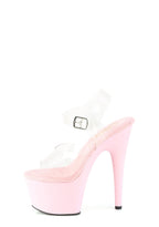 Adore-708 Platform Ankle Strap Sandals-Baby Pink