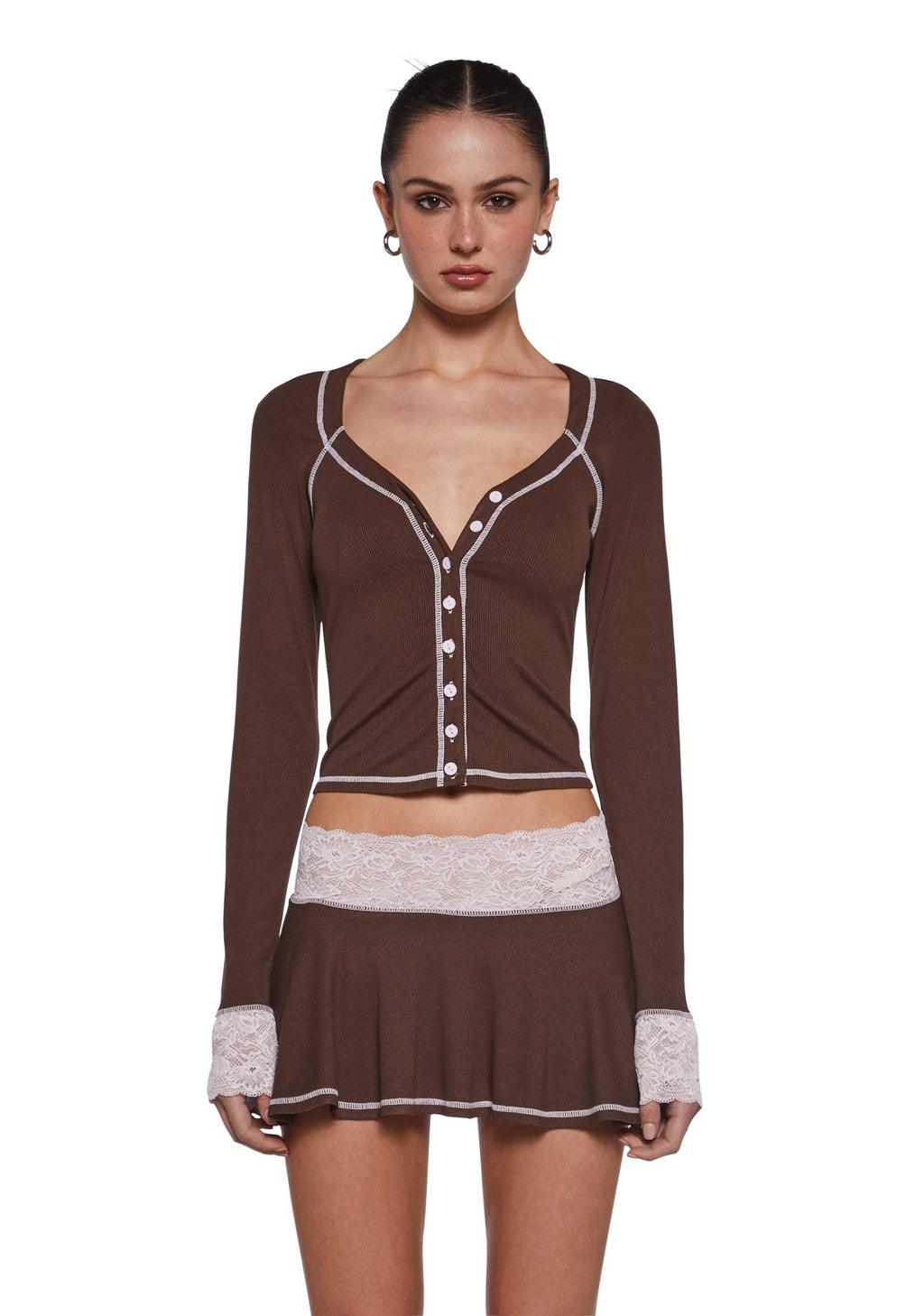 Hallway Season Skirt Set – Brown