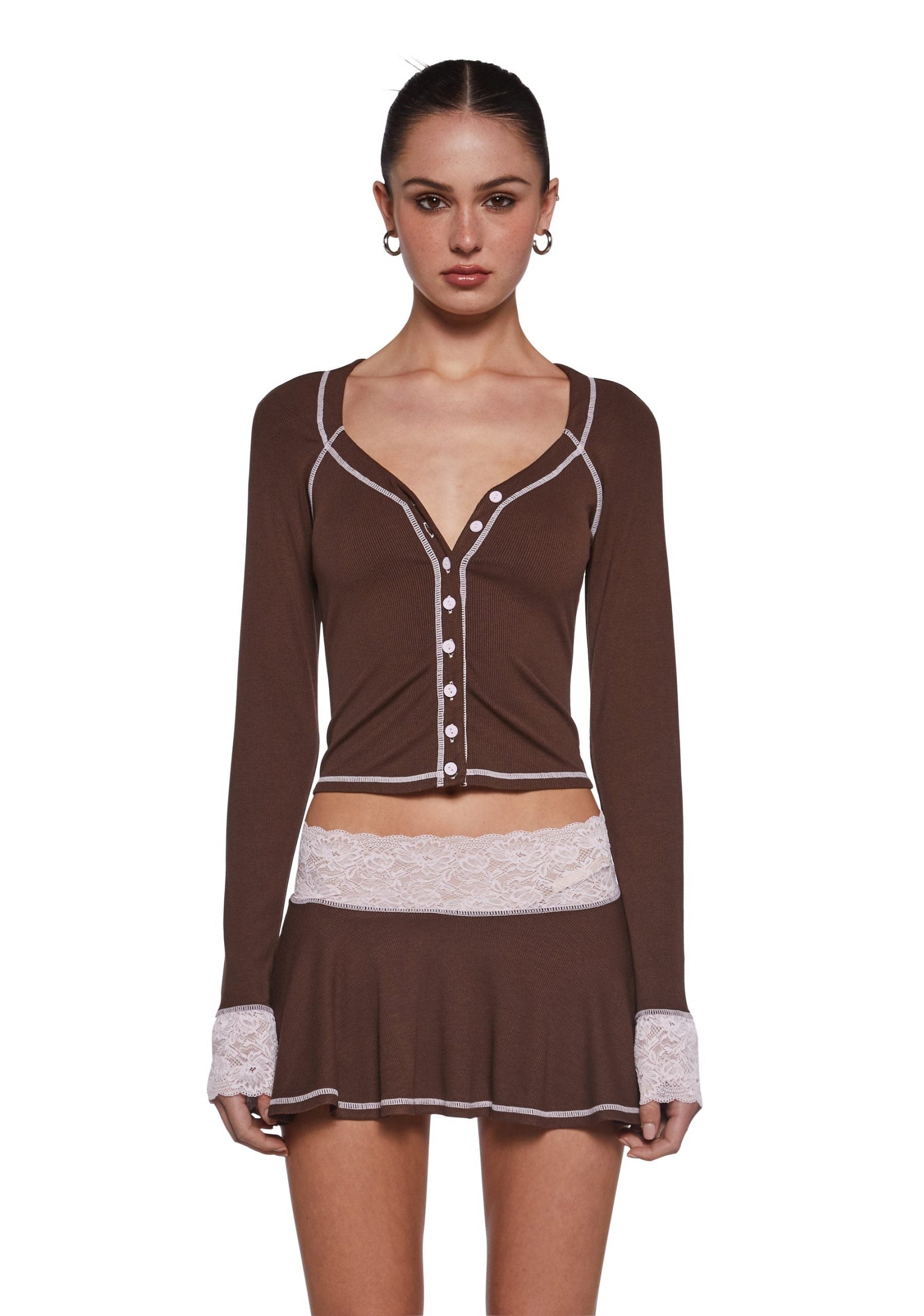 Hallway Season Skirt Set – Brown