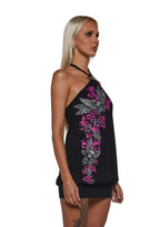 Ciska Brass Knuckle Bubble Mini Dress