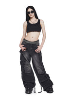 Wicked Persuasion Cargo Jeans – Black