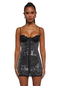 Captivating Gazes Slip Dress – Sequin