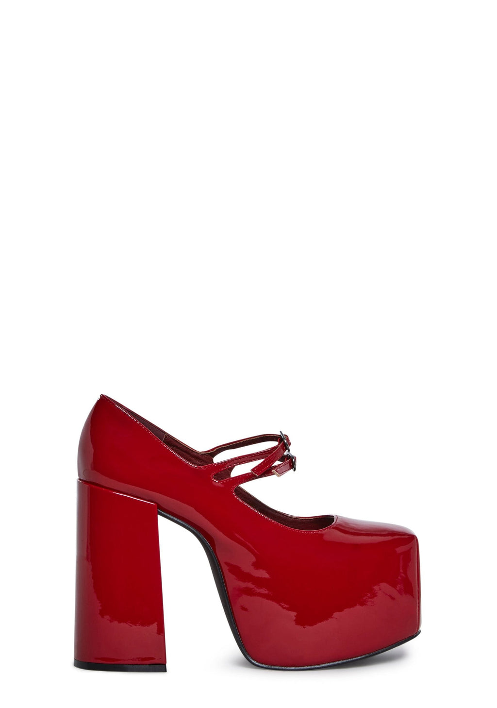 Macabre Meetup Platform Mary Janes – Red
