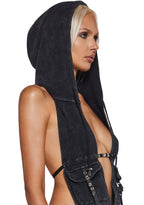 Signal Halter Top With Hood