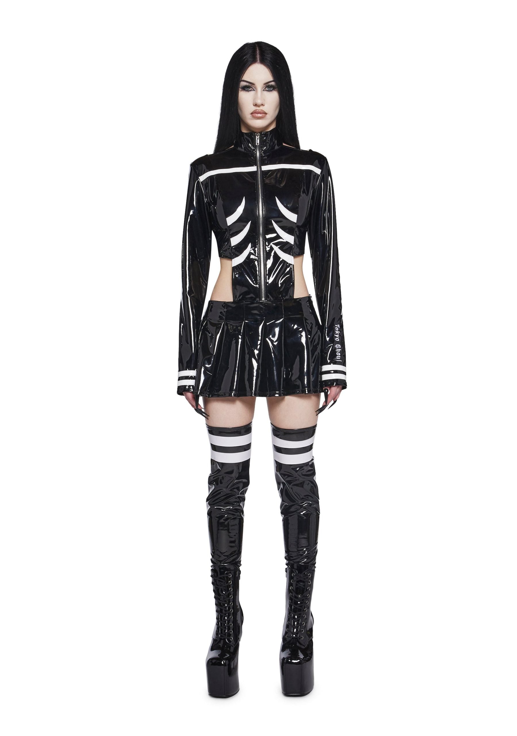 Kaneki Cosplay Mini Dress And Legwarmer Set