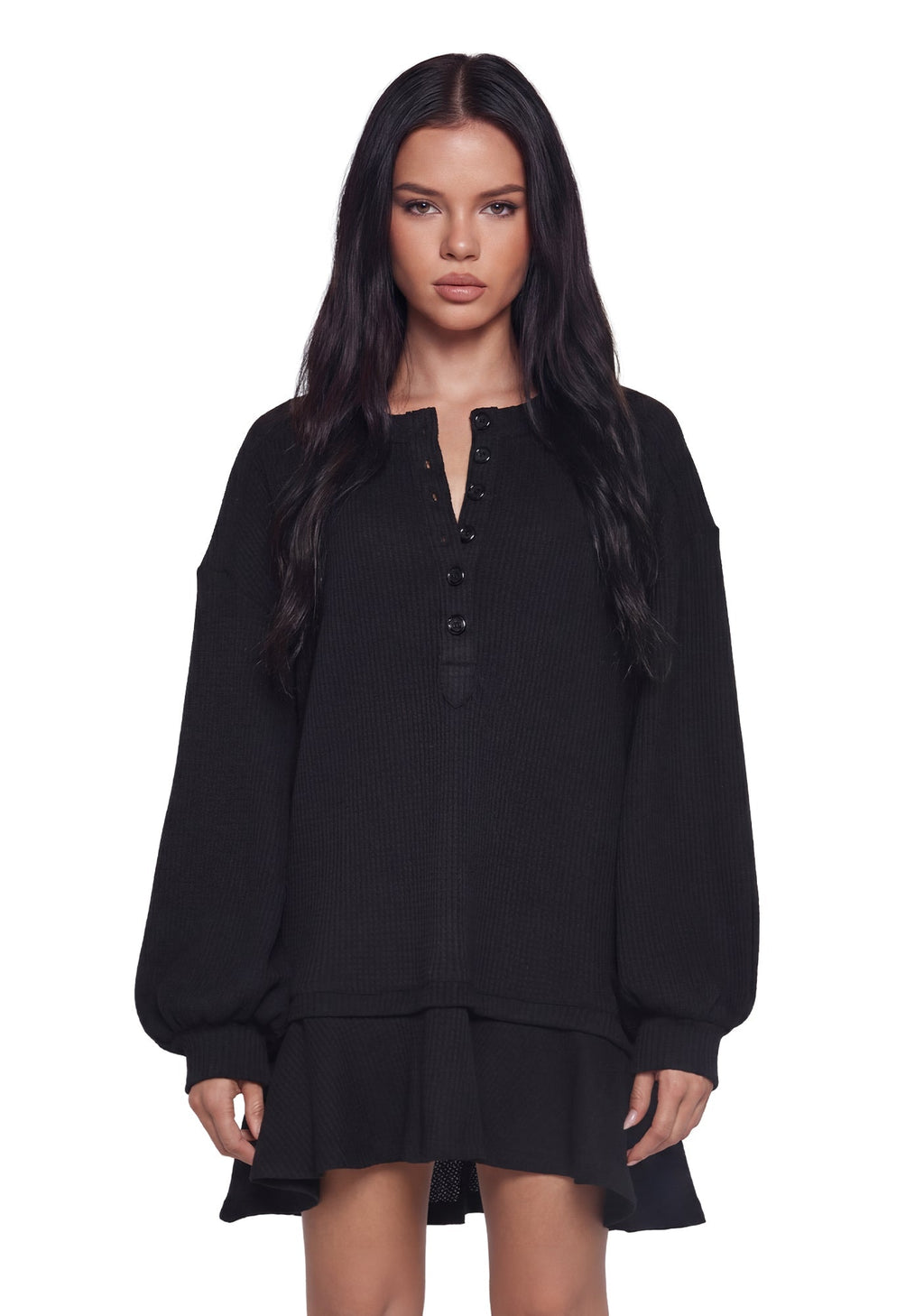 First Glances Trapeze Dress – Black