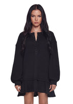 First Glances Trapeze Dress – Black