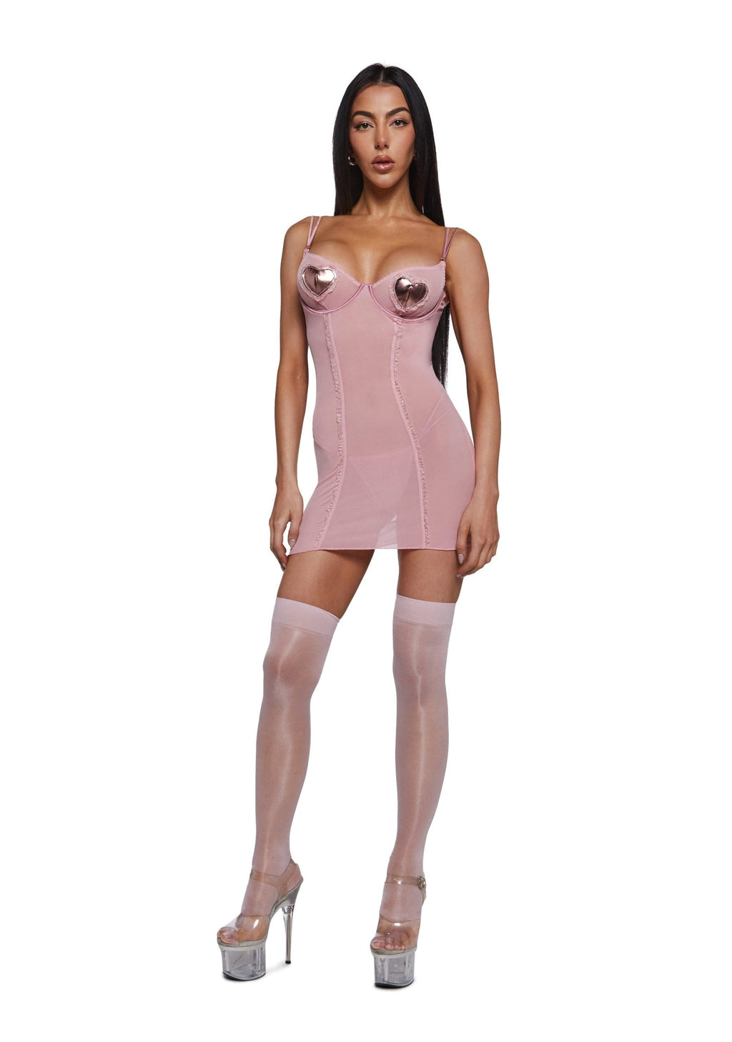 Heart of Metals Chemise Set – Pink