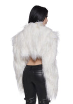 Diva Faux Fur Bolero – White