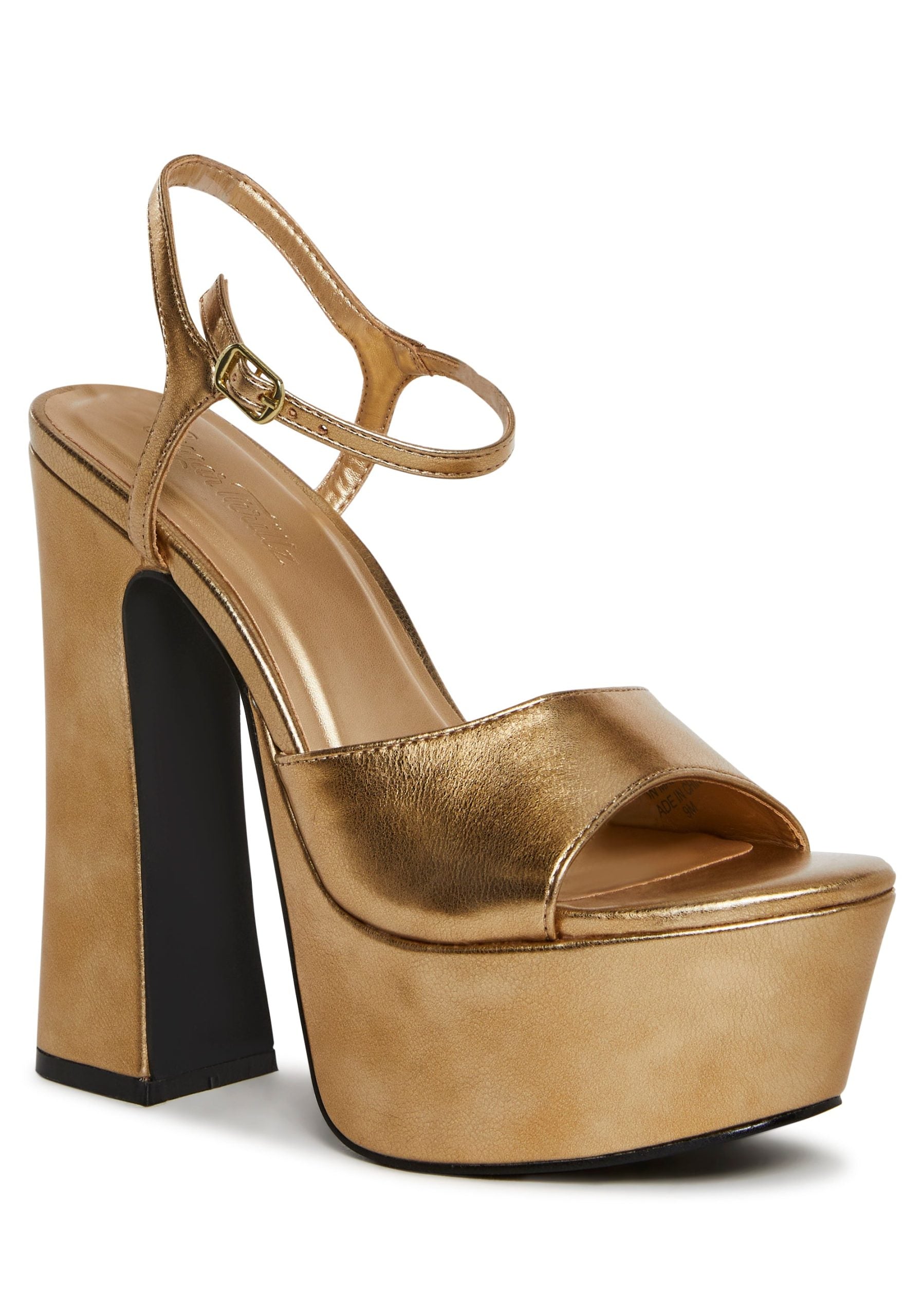 Revelation Platform Heels – Gold