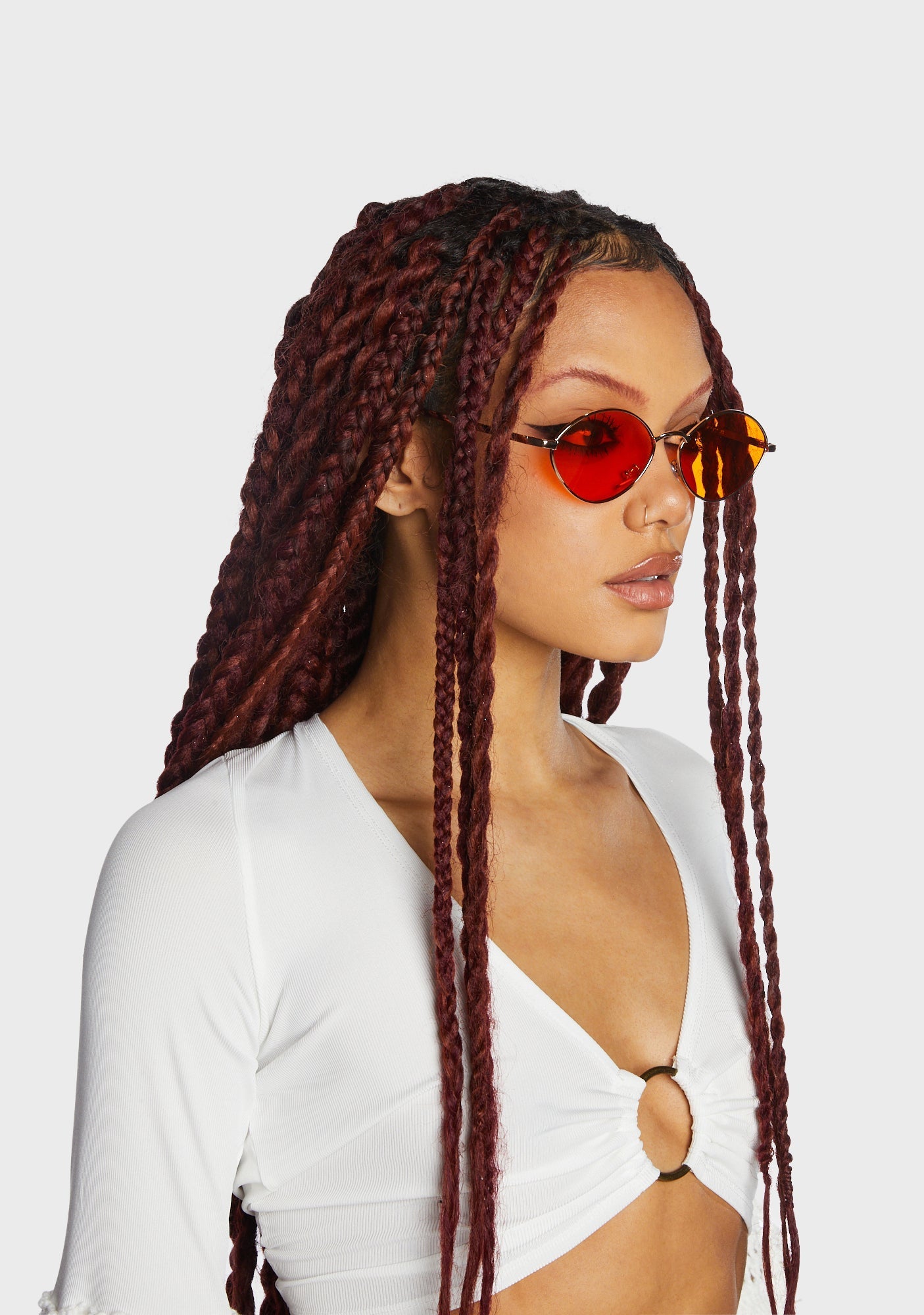 Cruisin’ The Block Oval Sunglasses – Orange
